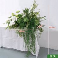 Guirlande de fleurs artificielles en soie pour allée, arrangement floral vert, rangée de fleurs sauvages, chemin de fleurs pour mariage