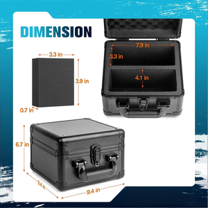 Boîte de rangement pour cartes gradées à 2 rangées, en alliage d'aluminium, compatible avec 40 cartes CGS BGS, étui de rangement pour cartes à collectionner - Product Image 3