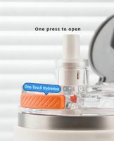 Bouteille isotherme en acier inoxydable à double paroi de 40 oz avec poignée, paille et couvercle pour le camping et les voyages – Vente en gros