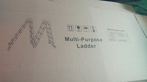 Échelle pliante extensible en aluminium CE 4x3 marches 5m avec charnières, moderne, multi-usage, rangement facile, pour supermarché - Product Image 6