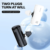 Mini banque d'alimentation PD 20W 5000mah avec deux interfaces de charge rotatives pour iPhone Android chargeur Portable de poche à charge rapide