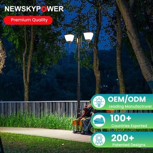 Lampadaire <span class=keywords><strong>solaire</strong></span> de haute qualité en gros, configuration double ou triple tête, luminosité nocturne constante pour parcs et espaces commerciaux - Product Image 2