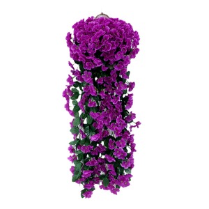 Plantes vertes artificielles, panier mural violet suspendu, 30cm-100cm, fleurs en soie, décoration de mariage et de maison - Product Image 5