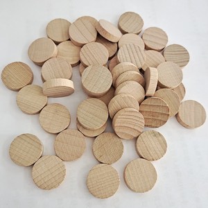 1-5cm legno naturale colore faggio rotondo moneta fetta fai da te artigianato in legno ritaglio chip - Product Image 3