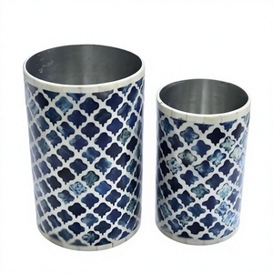 Classic American Vintage Style Hand Carved Eco-Friendly Bone Inlay Flower Pot Custom Capacity 500g Home <b>Garden</b> Commercial Floor - Product Image 6