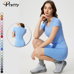 <span class=keywords><strong>T</strong></span>-<span class=keywords><strong>shirt</strong></span> <span class=keywords><strong>femme</strong></span> Super respirant sans couture Fitness chemises <span class=keywords><strong>T</strong></span>-<span class=keywords><strong>shirt</strong></span> basique <span class=keywords><strong>femme</strong></span> pour <span class=keywords><strong>femme</strong></span> Slim Fit col rond Sport <span class=keywords><strong>T</strong></span>-<span class=keywords><strong>shirt</strong></span> Gym Top - Product Image 4