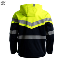 Veste d'extérieur JIADE pour homme, haute visibilité, thermique, col renforcé, extensible, respirante, imperméable, polyester, grandes tailles, automne-hiver