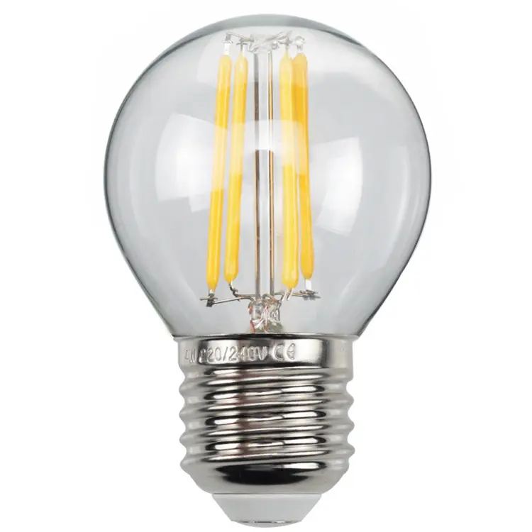 G45 LED 필라멘트 전구 220V 110V 6W E26 E27 에디슨 골프 전구 장식 램프 따뜻한 빛