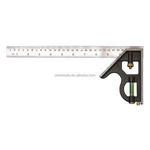 12-inch Zinc Alloy Adjustable <strong>Combination</strong> <strong>Square</strong> with Stainless Steel Ruler - Product Image 3
