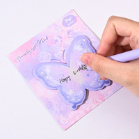 Blocs-notes adhésifs en forme de papillon colorés et rêveurs pour une écriture pratique, cadeaux, promotions