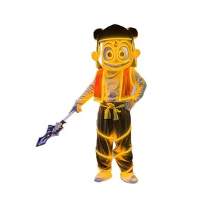 ชุดมาสคอตเนจ่า อาอบิง ชุดตัวการ์ตูนเรืองแสง ชุดแสดงบนถนน อุปกรณ์ประกอบฉากถ่ายภาพ สำหรับผู้ใหญ่ทุกเพศ - Product Image 5