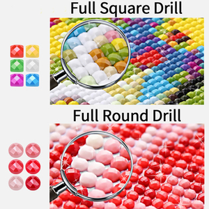 Peintures sur toile personnalisées E-084 5D perceuse complète le moment confortable d'une peinture au diamant de la famille des girafes - Product Image 3