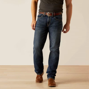 American Trend Classic Light Wash Woven Denim Casual Jeans for <b>Men</b> <b>Stretch</b> Plus Size - Product Image 1