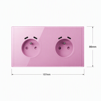 Interrupteur mural UE, prises allemandes, rose, beige, noir, blanc, 1/2/3 gang, type E, prise de charge rapide USB-C