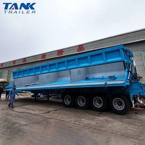 Semirremolque de volteo lateral de 4 ejes, semirremolque de transporte de construcción de servicio pesado en venta - Product Image 1