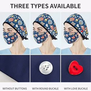 Gorros Quirúrgicos Estampados al por Mayor <span class=keywords><strong>2022</strong></span>, Gorros de Enfermería con Diseño Personalizado de Dibujos Animados, Lavables y Reutilizables - Product Image 3