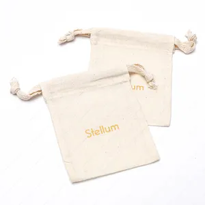 Hot Custom Linen cotton dây kéo túi đồ trang sức logo thương hiệu trang sức quà tặng bao bì cho Bông Tai Nhẫn Vòng đeo tay đá