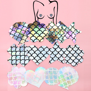 Vente en gros de tétons jetables de beauté sexy, vacances à la plage, seins mats pour femmes mats, fêtes bikini <span class=keywords><strong>piscine</strong></span> style sirène - Product Image 1