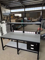 Table de travail fixe noire ESD standard de laboratoire Leenol en stock pour l'assemblage d'instruments de précision