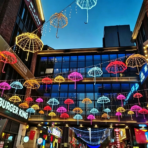 Luz con Motivo de Paraguas para Decoración Callejera del <span class=keywords><strong>Festival</strong></span> de Faroles Temáticos de Navidad y Lámparas de Año Nuevo para Iluminación Exterior - Product Image 1