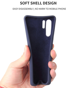 Nouvelle conception personnalisée de style luxueux, antichoc, étanche pour étui P30 <span class=keywords><strong>P30pro</strong></span>, silicone liquide + PC + microfibre, 15 couleurs - Product Image 2