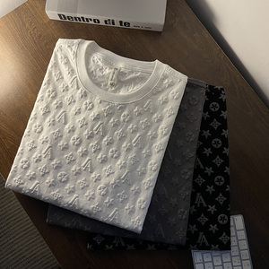 T-shirt <span class=keywords><strong>Bianca</strong></span> di Alta Qualità a Collo Tondo e Maniche Corte per Uomo, Nuova Tendenza Estate 2025, Top Casual a Mezza Manica - Product Image 3
