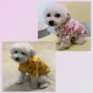 Tùy chỉnh phim hoạt hình con chó quần áo thoải mái cộng với lông cừu ropa Para Perro Puppy Teddy Pet Hoodie