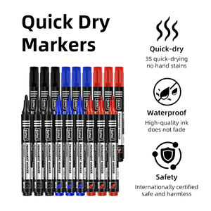 थोक तेल आधारित स्थायी मार्कर पेन नॉन-फ्डिंग वाटरप्रूफ स्याही फाइबर टिप लंबे समय तक चलने वाले औद्योगिक अंकन के लिए फाइबर टिप - Product Image 5