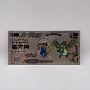 Japon animesi poke-mon Pikachu gümüş folyo plastik hatıra banknot koleksiyonu çocuklar için en iyi hediye - Product Image 5