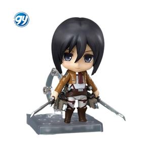 Q versión Nendoroided Attack on Titan <span class=keywords><strong>365</strong></span> Mikasa figura de cambio de cara móvil en caja Anime modelo coleccionable pantalla al por mayor - Product Image 5