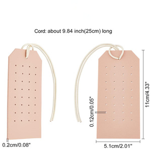 Cross-border spot PU leather earring holder, jewelry tag <b>storage</b> <b>box</b>, hanging earring and stud display rack - Product Image 5