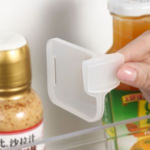 Refrigerator Divider Clips Transparent Adjustable Fridge Organizer For Beverage And <b>Sauce</b> Bottles - Product Image 1