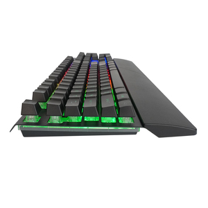 Oem kích thước đầy đủ Key Plug and Play Bàn phím chơi game, RGB Backlit 19 chống va chạm vật lý Hover key cap thiết kế có dây - Product Image 5