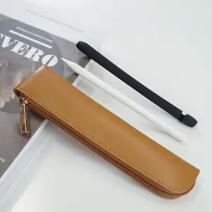Stylus Pen Lederen Getextureerde Tas Voor Apple Pencil1 & 2 Roze Opslag Bruin Multifunctioneel