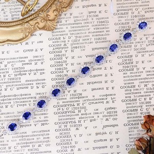 Nueva Llegada: Conjunto de Joyería de Moda para Mujer con Pulsera de Tenis Chapada en Rodio y Zafiro Creado en Laboratorio, con Moissanita como Piedra Principal - Product Image 3