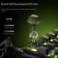Clavier mécanique Esports Gravastar K98 Pro, tri-mode, 98 touches avec écran, clavier de jeu avec interrupteurs UFO, ergonomie, clavier de jeu