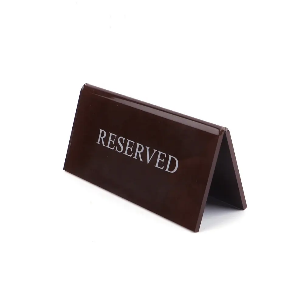 Custom print reserved signage acrylic table sign