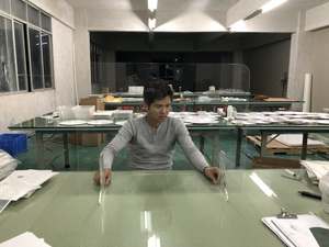 Da tavolo in acrilico top <span class=keywords><strong>plexiglass</strong></span> scudo di protezione in plastica contatore scudo per il salone di bellezza del chiodo - Product Image 2