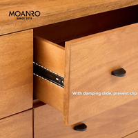 Ensembles de meubles de chambre à coucher de luxe antiques en MDF et bois massif 2025 avec design à panneaux, commode personnalisée à 6 tiroirs pour la maison et le salon