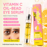 Sérum pour les yeux à la vitamine C IREV, personnalisable par OEM, éclaircissant, anti-cernes, atténuant les ridules, anti-rides, à base d'huile en billes