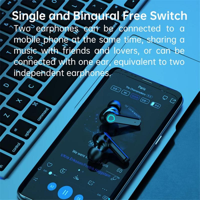 TWS Wireless Earbuds M19 50 Mini True Wireless Stereo Waterproof Gaming Earphone In Ear LED Battery 3 Hours Sport Headset