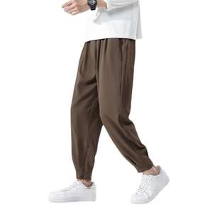 Pantalones <span class=keywords><strong>de</strong></span> seda <span class=keywords><strong>de</strong></span> <span class=keywords><strong>hielo</strong></span> para hombre, pantalón pequeño informal, con cintura elástica, nuevo, primavera y verano, <span class=keywords><strong>2022</strong></span> - Product Image 5