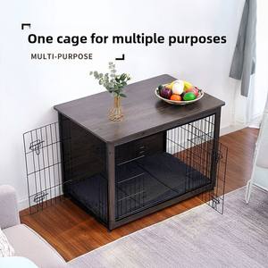 Muebles de caja de madera grande elegante de primera calidad para mascotas con diseño elegante, mesa auxiliar de perrera lateral Ideal para perros grandes - Product Image 2