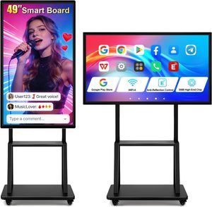 สมาร์ทบอร์ดอินเทอร์แอคทีฟสำหรับห้องเรียน รองรับการสะท้อนหน้าจอ Android ไวท์บอร์ดดิจิทัล สำหรับการนำเสนอ พร้อมฟังก์ชั่น Annotating และการถ่ายทอดสด - Product Image 1