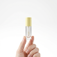 Tubes de gloss ABS en stock avec bouchon à vis, revêtement brillant rose 6ml, logo personnalisé, emballage cosmétique, outils de maquillage