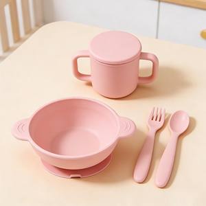Juego <span class=keywords><strong>de</strong></span> Vajilla Reutilizable <span class=keywords><strong>para</strong></span> Niños al por Mayor, Caja <span class=keywords><strong>de</strong></span> Regalo <span class=keywords><strong>para</strong></span> Bebés que Incluye Plato y Babero <span class=keywords><strong>de</strong></span> Silicona con Succión <span class=keywords><strong>para</strong></span> Productos Infantiles - Product Image 5