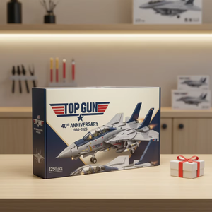 Set di Blocchi da Costruzione MOC F-14 Tomcat - 1250 Pezzi Edizione Anniversario, Modello di Aereo DIY per Adulti - Product Image 4