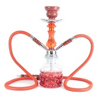 Chicha arabe en verre à tube simple ou double avec miroir, kit complet