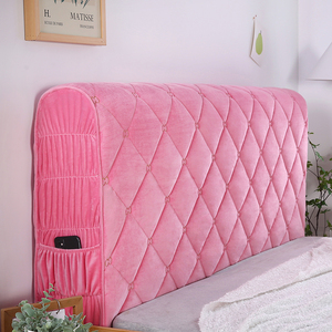 Rosa morbido ricamo trapuntato ispessito avvolgente completo intorno alla copertura della testa del <span class=keywords><strong>letto</strong></span> - Product Image 2