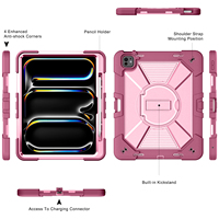 Nouvelle arrivée, étui de protection robuste pour tablette, anti-chute, avec béquille rotative pour iPad Pro 13 2024/2025